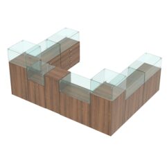 Торговый островок для бижутерии РИВОЛИ №7, Орех