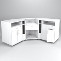 Комплект прилавков КЛАССИКА №7+№9+№1+№9+№7, Белый