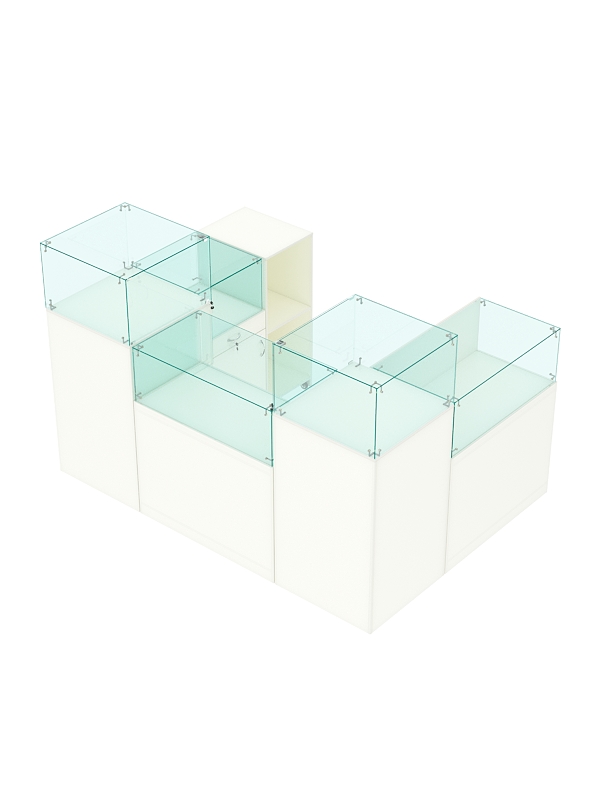 Торговый островок для бижутерии РИВОЛИ №8, Белый