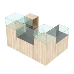 Торговый островок для бижутерии РИВОЛИ №8, Дуб Сонома и Дуб Венге