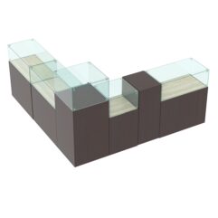 Торговый островок для бижутерии РИВОЛИ №9, Дуб Венге и Дуб Сонома