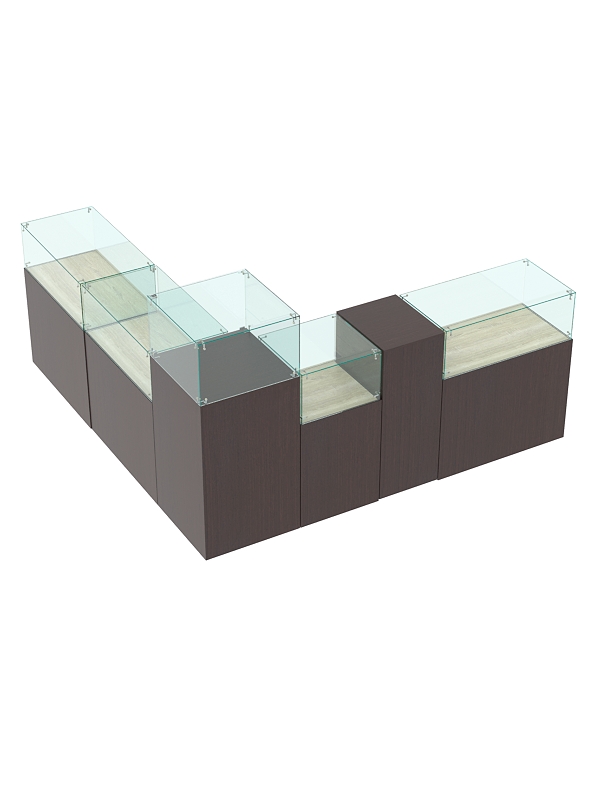 Торговый островок для бижутерии РИВОЛИ №9, Дуб Венге и Дуб Сонома