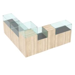 Торговый островок для бижутерии РИВОЛИ №9, Дуб Сонома и Дуб Венге