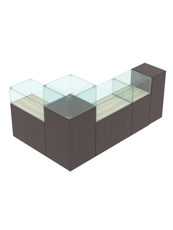 Торговый островок для бижутерии РИВОЛИ №10, Дуб Венге и Дуб Сонома