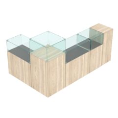 Торговый островок для бижутерии РИВОЛИ №10, Дуб Сонома и Дуб Венге