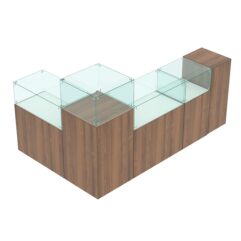 Торговый островок для бижутерии РИВОЛИ №10, Орех + Белый