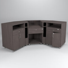 Комплект прилавков КЛАССИКА №7+№9+№1+№9+№7, Дуб Венге