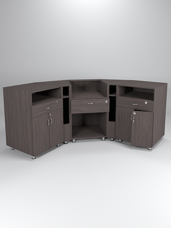 Комплект прилавков КЛАССИКА №7+№9+№1+№9+№7, Дуб Венге