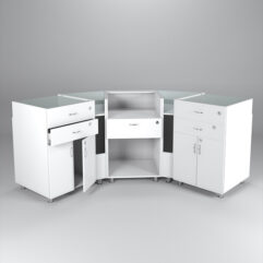 Комплект прилавков КЛАССИКА №2+№6+№1+№6+№2, Белый