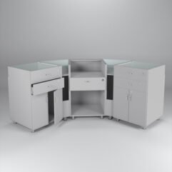 Комплект прилавков КЛАССИКА №2+№6+№1+№6+№2, Серый