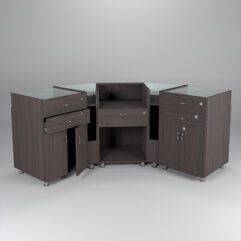 Комплект прилавков КЛАССИКА №2+№6+№1+№6+№2, Дуб Венге