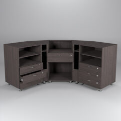 Комплект прилавков КЛАССИКА №8+№9+№1+№9+№8, Дуб Венге