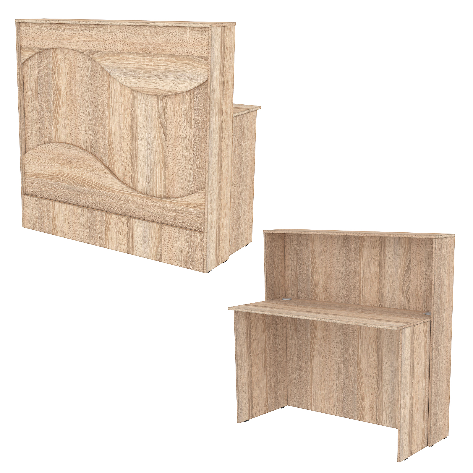 Ресепшн Нежность Волны №1А простой, Дуб Сонома