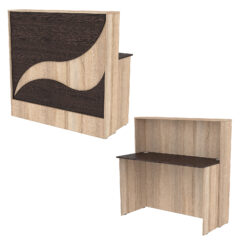 Ресепшн Нежность Волны №1Б простой, Дуб Сонома + Дуб Венге