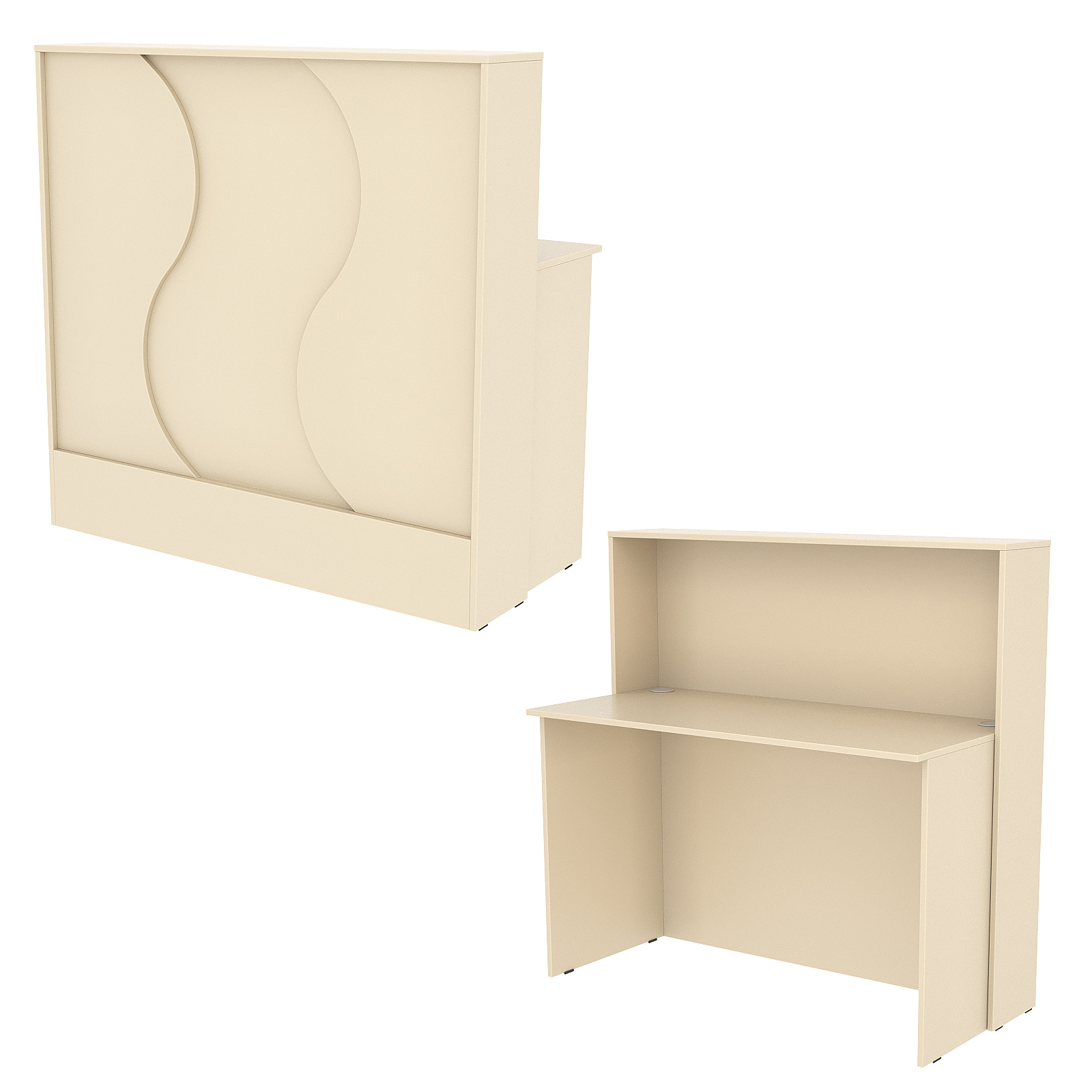 Ресепшн Нежность Волны №1В простой, Крем Вайс