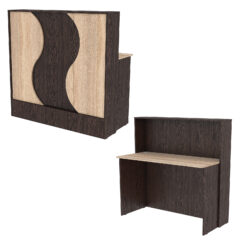 Ресепшн Нежность Волны №1В простой, Дуб Венге и Дуб Сонома