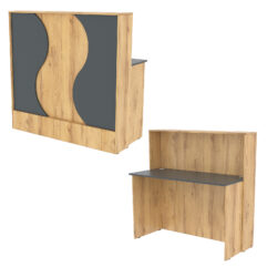 Ресепшн Нежность Волны №1В простой, Дуб Золотистый и Темно-Серый