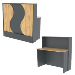 Ресепшн Нежность Волны №1В простой, Темно-серый и Дуб Золотистый