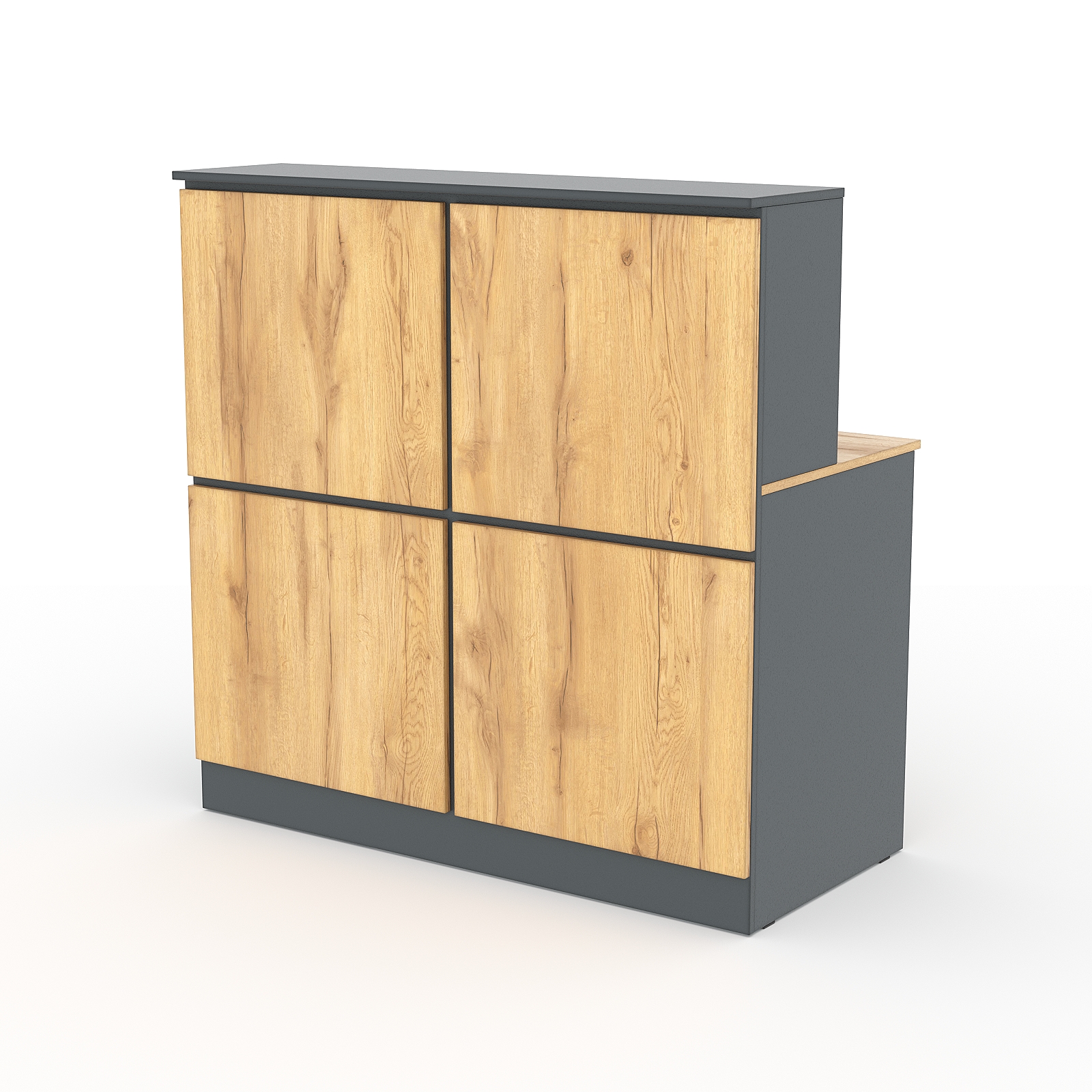 Ресепшн АРТ ДЕКОР №1Б, Темно-серый и Дуб Золотистый