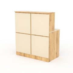 Ресепшн АРТ ДЕКОР №1В, Дуб Золотистый и Крем Вайс