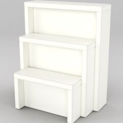 Комплект подставок для товара №2 с задней стенкой, Белый