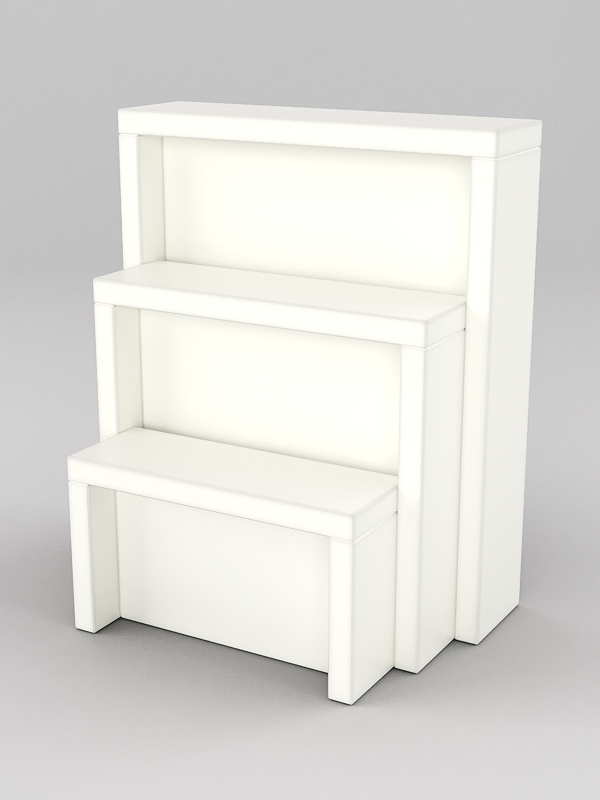 Комплект подставок для товара №2 с задней стенкой, Белый