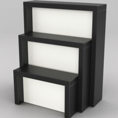 Комплект подставок для товара №2 с задней стенкой, Черный и Белый