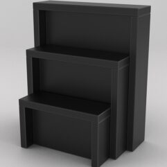 Комплект подставок для товара №2 с задней стенкой, Черный