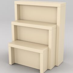 Комплект подставок для товара №2 с задней стенкой, Крем Вайс