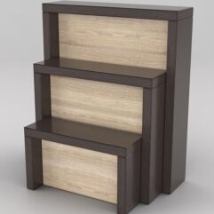 Комплект подставок для товара №2 с задней стенкой, Дуб Венге и Дуб Сонома