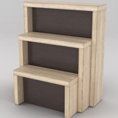 Комплект подставок для товара №2 с задней стенкой, Дуб Сонома + Дуб Венге