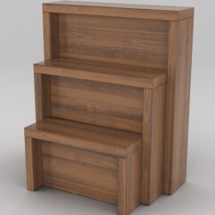 Комплект подставок для товара №2 с задней стенкой, Орех