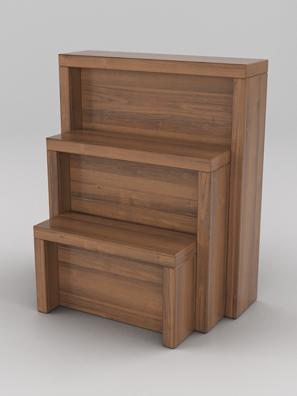 Комплект подставок для товара №2 с задней стенкой, Орех