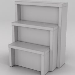 Комплект подставок для товара №2 с задней стенкой, Серый