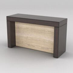 Подставка для товара №2-1 с задней стенкой, Дуб Венге и Дуб Сонома