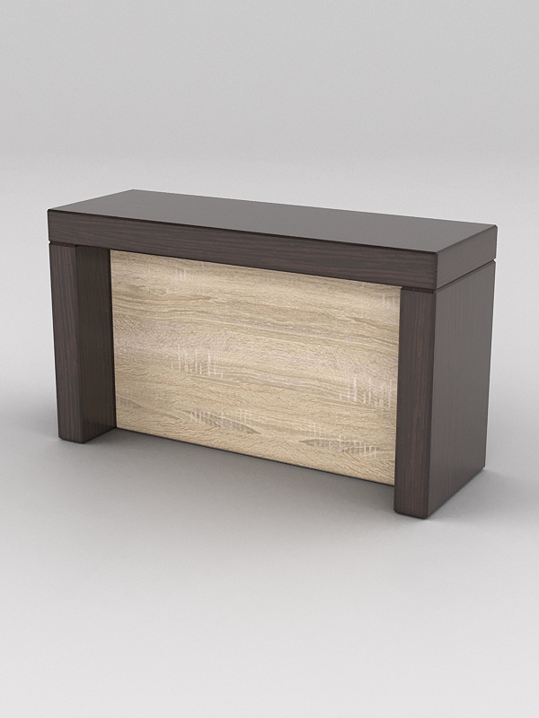 Подставка для товара №2-1 с задней стенкой, Дуб Венге и Дуб Сонома