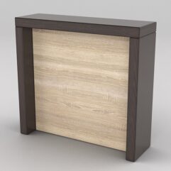 Подставка для товара №2-2 с задней стенкой, Дуб Венге и Дуб Сонома