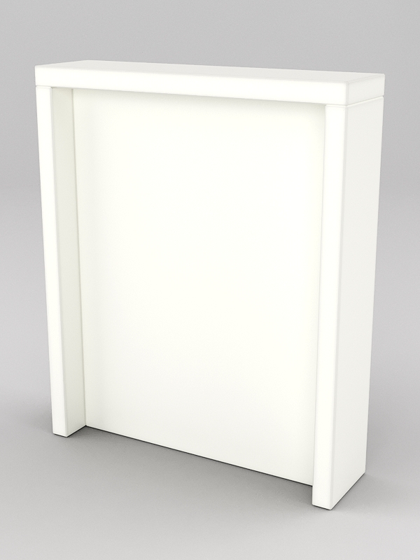 Подставка для товара №3-3 с задней стенкой, Белый