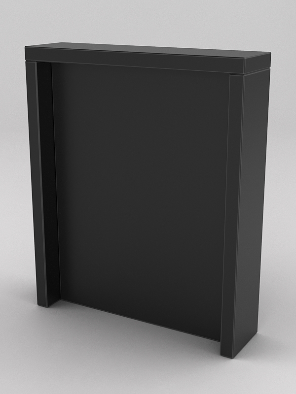 Подставка для товара №3-3 с задней стенкой, Черный