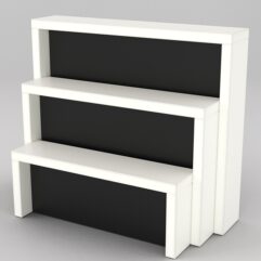 Комплект подставок для товара №4 с задней стенкой, Белый и Черный
