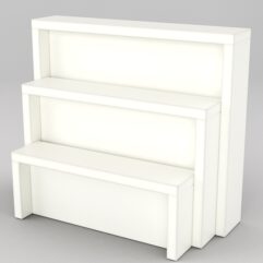 Комплект подставок для товара №4 с задней стенкой, Белый