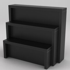 Комплект подставок для товара №4 с задней стенкой, Черный