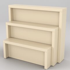 Комплект подставок для товара №4 с задней стенкой, Крем Вайс