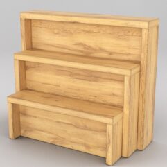 Комплект подставок для товара №4 с задней стенкой, Дуб Золотистый