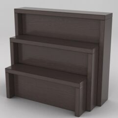 Комплект подставок для товара №4 с задней стенкой, Дуб Венге