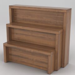 Комплект подставок для товара №4 с задней стенкой, Орех