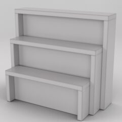 Комплект подставок для товара №4 с задней стенкой, Серый