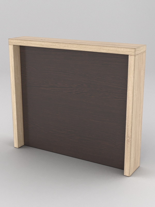 Подставка для товара №4-3 с задней стенкой, Дуб Сонома + Дуб Венге