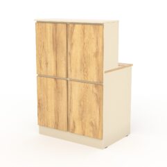 Ресепшн АРТ ДЕКОР №1Г, Крем Вайс и Дуб Золотистый