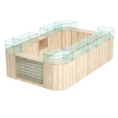 Торговый островок для кожгалантереи ВАЛЕНТИНО №1, Дуб Сонома